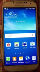 Samsung Galaxy S4 SCH-I545 T-Mobile White 16GB Very Good Used Broken Glass!