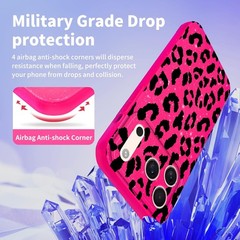 iPhone 17 Pro Max Case Glitter, Hot Pink Phone Case for Girls Women Girly, Cute