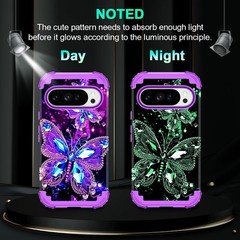 Google Pixel 10 Pro XL Case, Glow in The Dark Three Layer Heavy Duty Protection