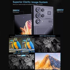 W&O Rugged Phone w/ 90 Lumens Projector, 6RAM+256ROM, Support T-Mobile & Verizon