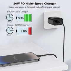 20W USB-C Fast Charger Adapter for Samsung Galaxy A16 A15 A14 5G A13 5G