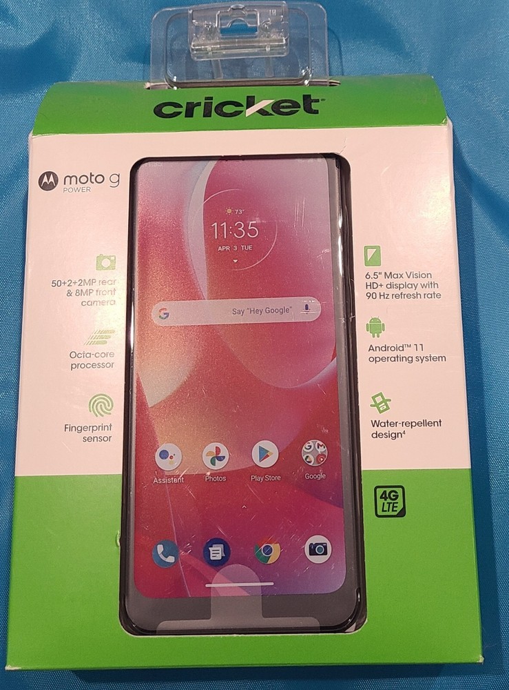 NEW Motorola Moto G Power 64GB Dark Grove Cricket Wireless Prepaid Smartphone