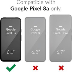 for Pixel 8A Case, Heavy Duty Full-Body Shockproof Case for Google Pixel 8A 6.1″
