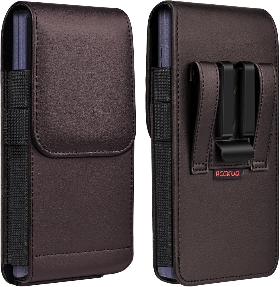 Leather Phone Holster with Strong Metal Belt Clip for Samsung Galaxy S25/S24/S23