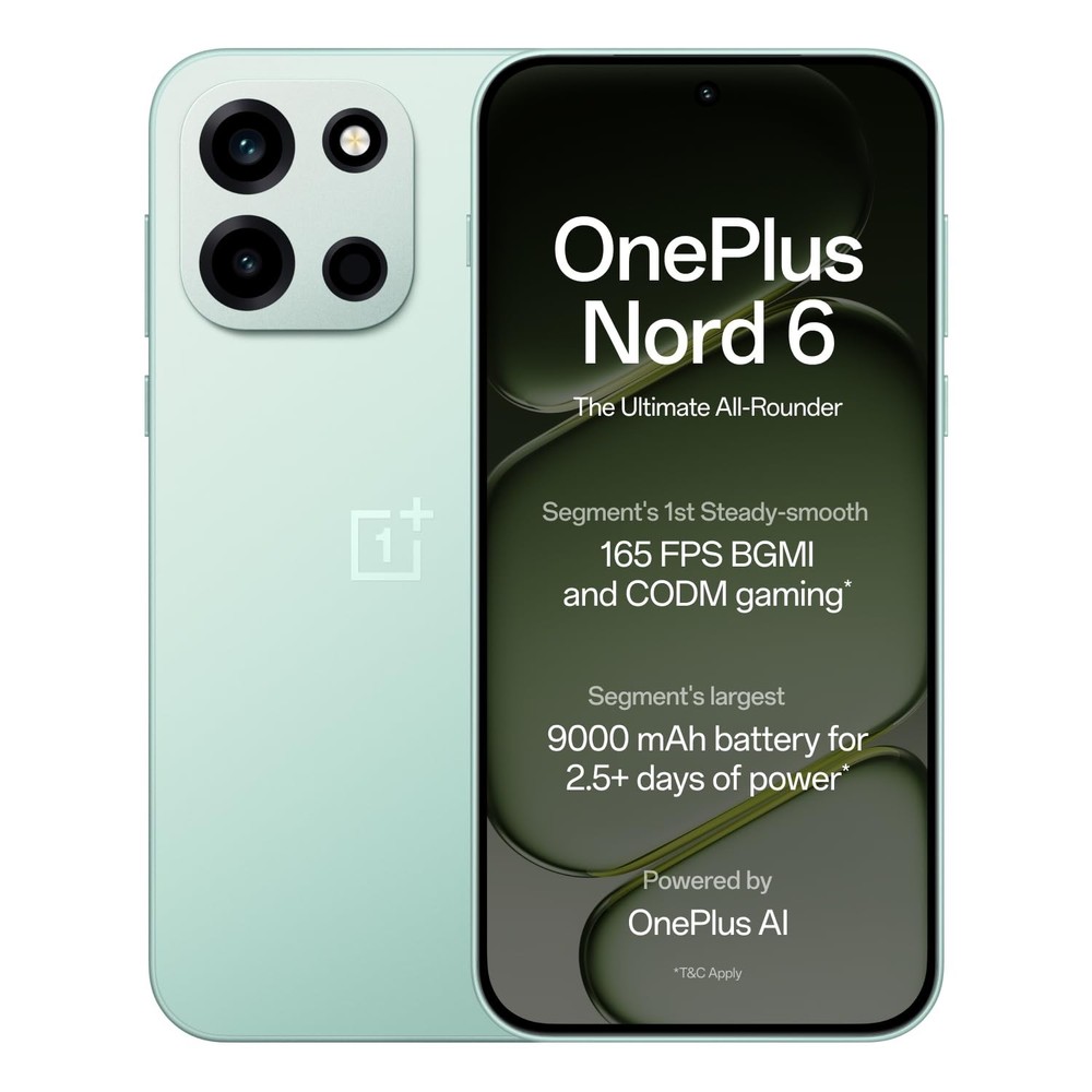 OnePlus Nord 6 (12 GB + 256GB Green) Snapdragon 8s Gen 4 NFC Global Version.