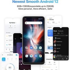 UMIDIGI C1 MAX Cell Phone Unlocked, 6GB +128GB Android 12 50MP+8MP Camera