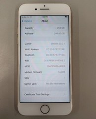 Unlocked Apple iPhone 8 256GB Rose Gold MQ8J2LL/A Screen Prot3ctor Cracked Back