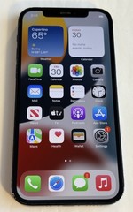 Apple iPhone 12 64GB Black Unlocked A2172 5G mmWave Cracked Back iOS 15.6.1 88%