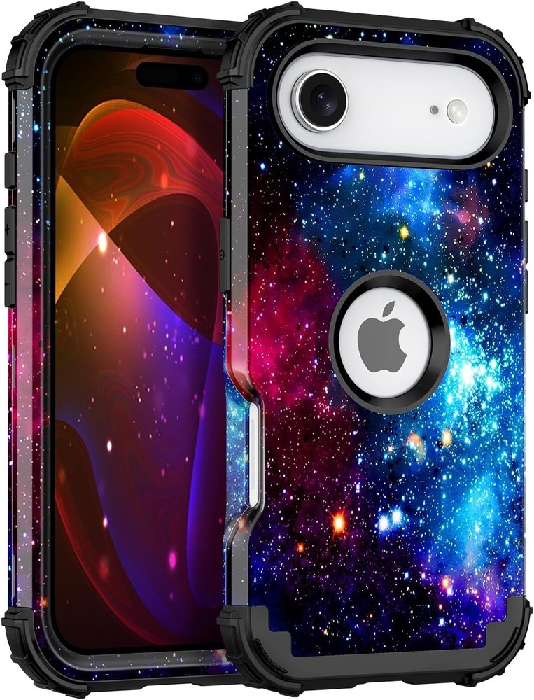 iPhone 17 Air Case, Glow in The Dark Three Layer Heavy Duty Sturdy Shockproof