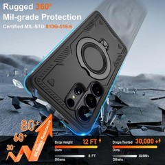 Black Case for Samsung Galaxy S26 Ultra with 2-Pack HD Screen Protectors