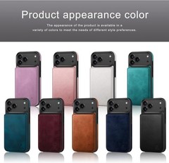 iPhone 17 Pro Max Case Wallet with Card Holder, RFID Blocking Leather Protection