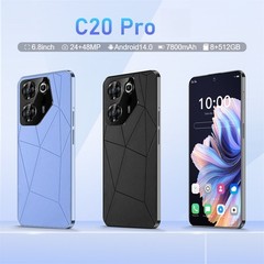 C20Pro Smartphone Android 6.8” Unlocked 8+512GB 7800mAh 24+48MP Dual SIM Gifts