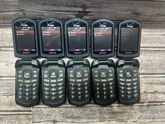Lot Of 5 Kyocera DuraXV E4520PTT Rugged GPS Waterproof Cell Phone Verizon *Read*