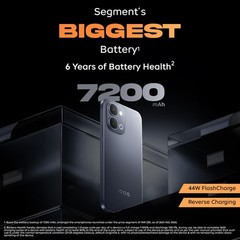 iQOO Z11x 5G (Black, 8GB RAM, 256 GB ) Dimensity 7400-Turbo Global Version.