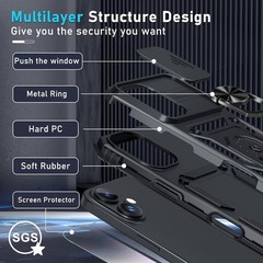 Screen Protector & Camera Lens Protector for iPhone 14 Pro Max, Heavy Duty Case
