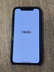 Apple iPhone X – 512GB – Black – Fully Functional, Cracked Screen