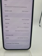 Apple iPhone 14 A2649 AT&T Carrier ONLY Midnight 128GB iOS 26.5