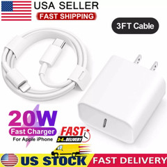 20W Fast Wall Charger PD Adapter+Cable For iPhone 14 13 11/12/8/10 XR X Pro iPad
