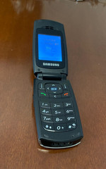 Vintage Samsung SGH-X160 Black & Silver Working Cell Phone Tested