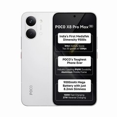 POCO X8 Pro Max (White, 512 GB 12GB RAM) 6.83″ Dimensity 9500s Global Version.