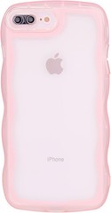 Cute Case Compatible with iPhone 7 Plus Case, Clear Pink Soft TPU Cover for Girl