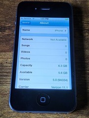 Iphone 4 Verizon 8gb ios 5.0