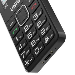 4G LTE Mobile Dual SIM Big Button Phone SOS Keyboard Torch Global UNIWA V2000