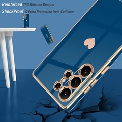For Samsung Galaxy S25 Ultra Case with Love-Heart Luxury Bling Protection Cover
