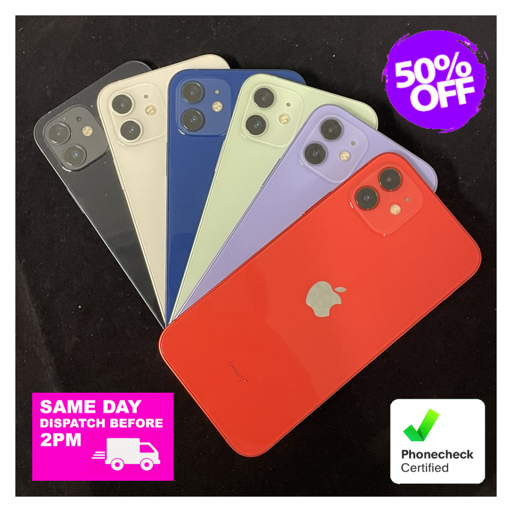 Apple iPhone 12 64GB 128GB Fully Unlocked Att T-Mobile Verizon 5G iOS Face ID