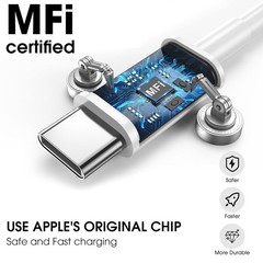 USB C to USB C Cable for Apple, 3-Pack 6FT, 60W USBC/Type-C Fast Charger Cord