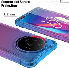 TCL 50 XL 5G Phone Case, TCL 50XL Nxtpaper Phone Case with Screen Protector, Blu