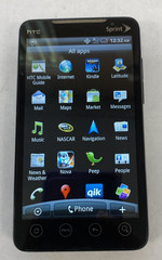 HTC EVO 4G Sprint PCS BLACK Google Android Smartphone Bluetooth 0504-07T