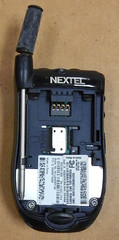 Motorola i series i90c – Blue and Silver ( Nextel ) iDEN PTT Flip Phone