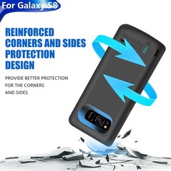 For Galaxy S9 6000mAh Rechargeable Portable Charger Case Extended Battery Pack