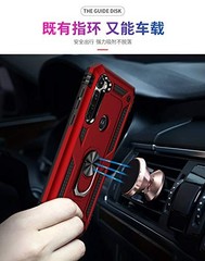 Moto G Stylus/Pro (2020) Case, Tempered Glass Screen Protector, Red Ring Mount