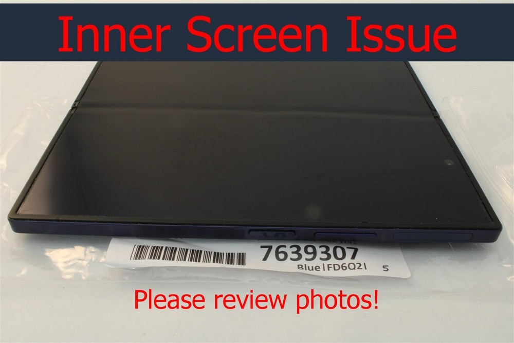 DEFECTIVE Samsung Galaxy Z Fold6 SM-F956U1 256GB Blue – Factory Unlocked 7639307