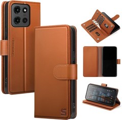 Motorola Moto G Stylus 5G 2026/2025 Wallet Case with Card Holder, Light Brown