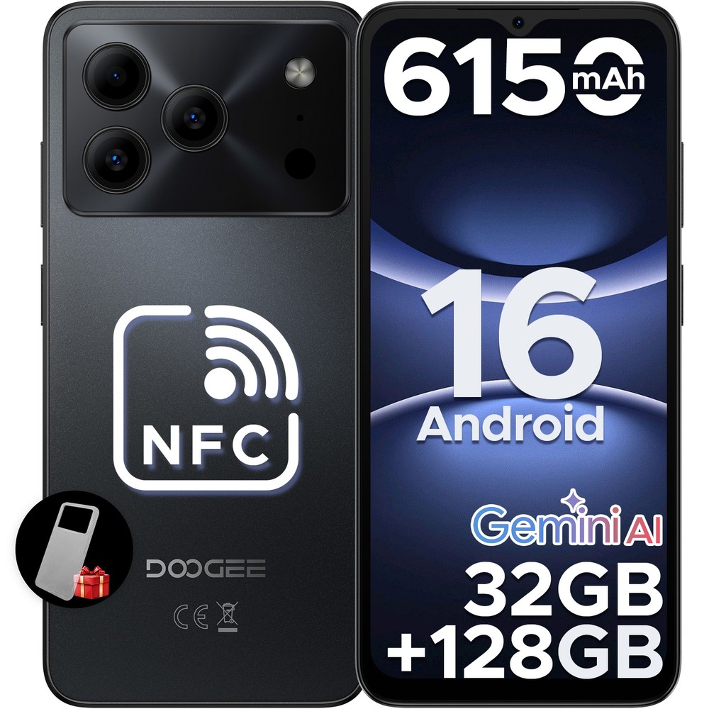 DOOGEE Note 56 Pro Android 16 Unlocked Cell Phone 32GB+128GB 6150mAh NFC 2026 US