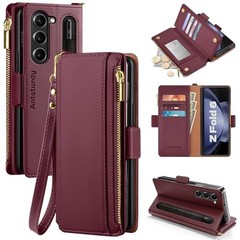 Compatible Samsung Galaxy Z Fold 6 Case Wallet【S Pen Holder】 RFID PU Leather