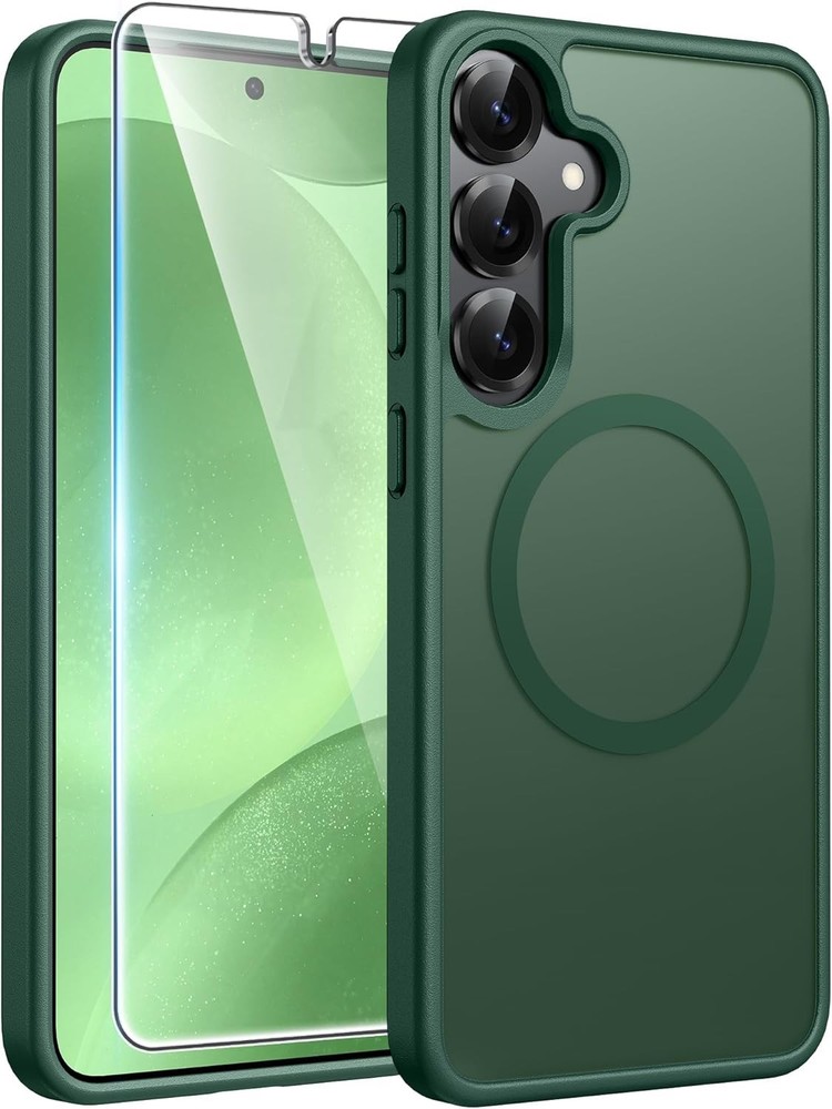 For Samsung Galaxy S25 Case w/Military Grade Shockproof, Translucent Matte Cover
