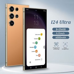 I24 Ultra Smartphone – 6.8″ HD Display, 256GB, 8GB RAM, Unlocked, Orange