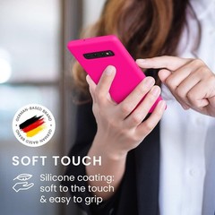 For Samsung Galaxy S10 Plus Case Double Layer Rubber TPU Slim Hybrid Case Red