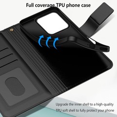 Motorola Edge 2025 Case PU Leather Flip Cover Wallet Protector with Card Slots