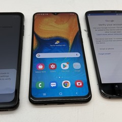 LOT OF 3 – Samsung Galaxy A20 – Samsung Xcover pro – Moto Z3 Play – (B12:16)