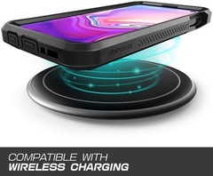 Full-Body Rugged Case & Built-in Screen Protector for Samsung Galaxy S10e Black