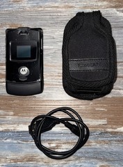 MOTOROLA RAZR-RAZOR FLIP PHONE V3 Black PARTS ONLY!!