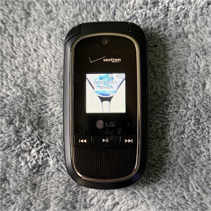 LG VX8360 Flip Phone — Black — Verizon CDMA — MicroSD — Untested