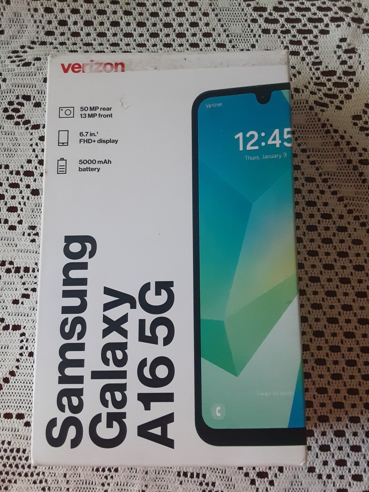Samsung Galaxy A16 5G – 128 GB – Black (Verizon Prepaid Locked) – Open Box