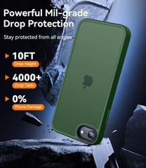 Matte Case for iPhone SE 3/2 2022/2020 iPhone 8/7 4.7 Inch Military Drop Certifi