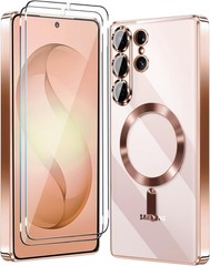 Magnetic Glossy Case for Samsung Galaxy S26 Ultra, Clear Luxury Cover with Prote